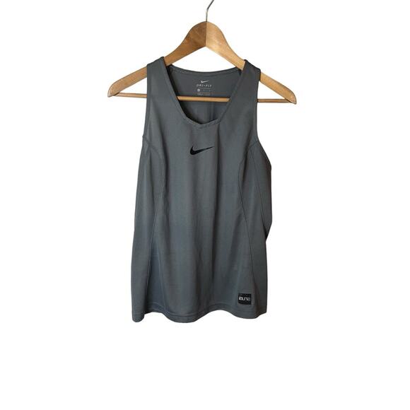 Nike Elite Lightweight Men's Gray Basketball Tank Top‎ Size M - Picture 1 of 7